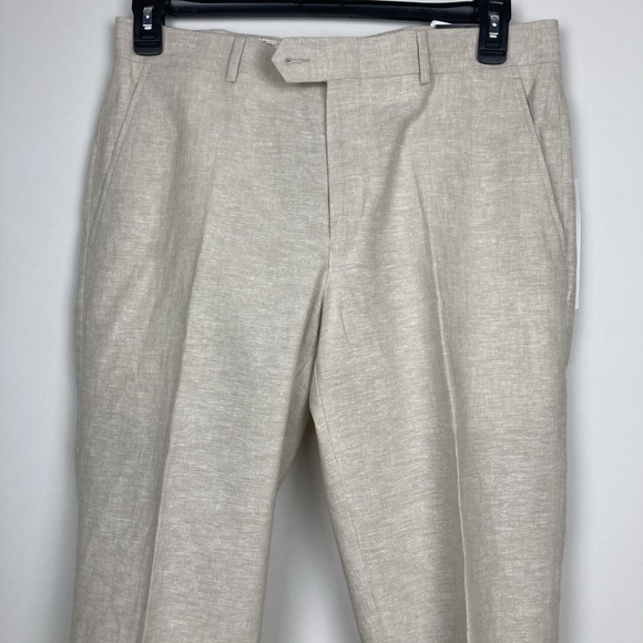 Bar III Men's Beige Slim-Fit Linen Suit Pants Size 32W 32L E121818 - Picture 11 of 13